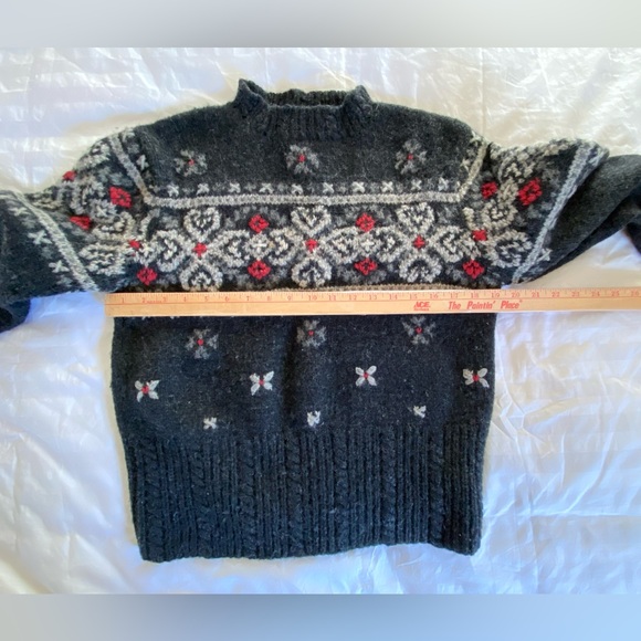 Nomadic Traders Sweater 100% Shetland Wool- Knit by Hand Vintage - Picture 8 of 9